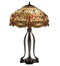 Meyda White 17500 - 30.5"H Tiffany Hanginghead Dragonfly Table Lamp