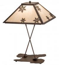 Meyda White 188530 - 28"High Snowflake Table Lamp