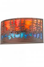 Meyda White 189494 - 24"W Tall Pines Wall Sconce