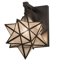 Meyda White 192944 - 9" Wide Moravian Star Hanging Wall Sconce