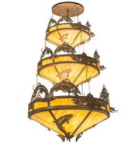 Meyda White 195815 - 58" Wide Catch of the Day Trout 3 Tier Chandelier