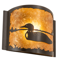 Meyda White 204456 - 12" Wide Loon Left Wall Sconce