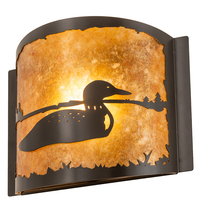 Meyda White 211045 - 12" Wide Loon Right Wall Sconce