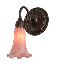 Meyda White 216932 - 5" Wide Pink Pond Lily Victorian Wall Sconce