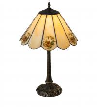 Meyda White 218828 - 21" High Roses Table Lamp