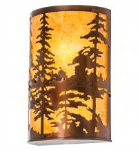 Meyda White 224710 - 12" Wide Tall Pines Wall Sconce