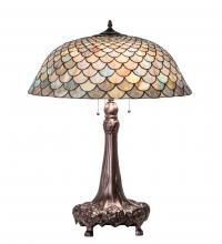 Meyda White 230462 - 31" High Tiffany Fishscale Table Lamp