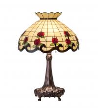 Meyda White 230474 - 33" High Roseborder Table Lamp