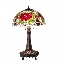 Meyda White 230476 - 31" High Renaissance Rose Table Lamp