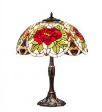 Meyda White 232798 - 26" High Renaissance Rose Table Lamp