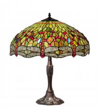 Meyda White 232805 - 26" High Tiffany Hanginghead Dragonfly Table Lamp