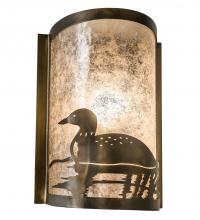 Meyda White 235600 - 8" Wide Loon Left Wall Sconce