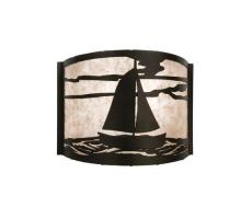 Meyda White 23829 - 12" Wide Sailboat Wall Sconce