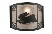 Meyda White 243216 - 12" Wide Rabbit on the Loose Left Wall Sconce