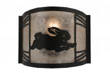 Meyda White 243260 - 12" Wide Rabbit on the Loose Right Wall Sconce