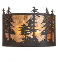 Meyda White 243680 - 24" Wide Tall Pines Wall Sconce