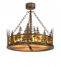 Meyda White 244121 - 23" Wide Tall Pines Inverted Pendant