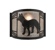 Meyda White 247049 - 12" Wide Fox on the Loose Left Wall Sconce