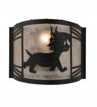 Meyda White 247183 - 12" Wide Lynx on the Loose Right Wall Sconce
