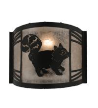 Meyda White 247235 - 12" Wide Raccoon on the Loose Right Wall Sconce