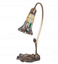 Meyda White 251572 - 16" High Stained Glass Pond Lily Accent Lamp