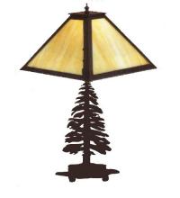 Meyda White 27103 - 21"H Tall Pines Table Lamp