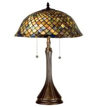 Meyda White 28369 - 23"H Tiffany Fishscale Table Lamp