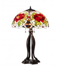 Meyda White 28804 - 30" High Renaissance Rose Table Lamp