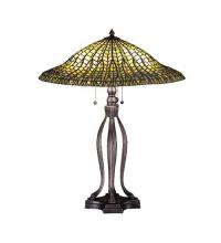 Meyda White 29385 - 31"H Tiffany Lotus Leaf Table Lamp