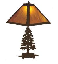 Meyda White 29572 - 21"H Tall Pines Table Lamp