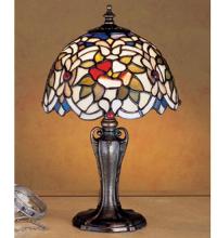 Meyda White 30313 - 13" High Renaissance Rose Mini Lamp