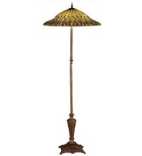 Meyda White 30994 - 65"H Tiffany Lotus Leaf Floor Lamp