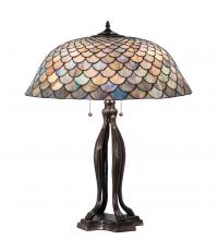 Meyda White 38594 - 30" High Tiffany Fishscale Table Lamp