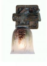Meyda White 49517 - 6" Wide Pinecone Hand Painted Wall Sconce