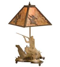Meyda White 50402 - 20"H Duck Hunter W/Dog Table Lamp