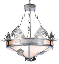 Meyda White 65175 - 48"W Catch of the Day Inverted Pendant