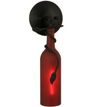 Meyda White 65456 - 5"W Tuscan Vineyard Frosted Red Wine Bottle Wall Sconce