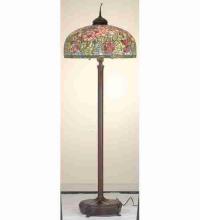 Meyda White 66516 - 78" High Tiffany Oriental Poppy Floor Lamp