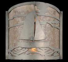 Meyda White 82563 - 12" Wide Sailboat Wall Sconce