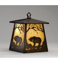 Meyda White 82640 - 7.5"W Grizzly Bear at Dawn Hanging Wall Sconce