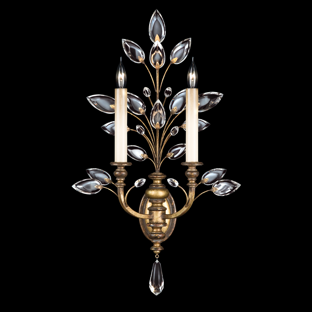 Crystal Laurel 28"H Sconce